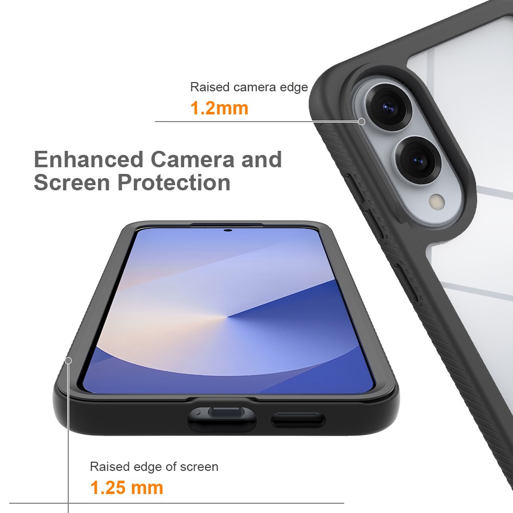  Samsung Galaxy S25 Edge Skal 360 Hybrid Defense Svart - Teknikhallen.se
