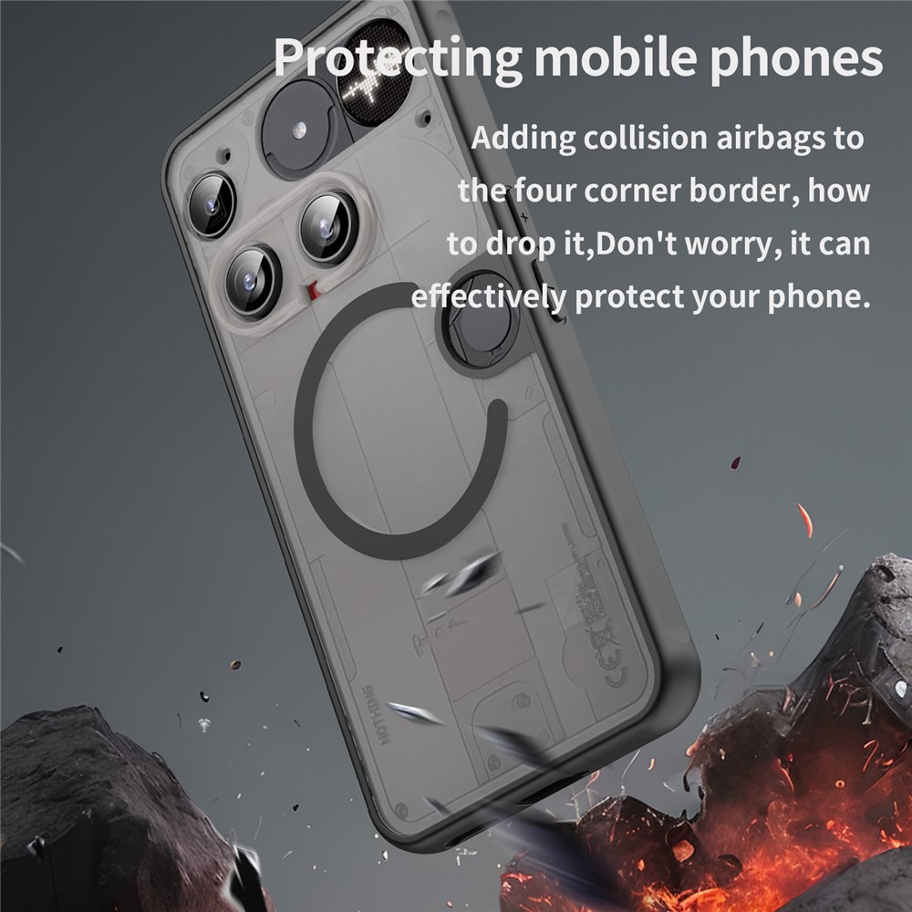  Nothing Phone 3 Skal MagSafe Hybrid Svart - Teknikhallen.se