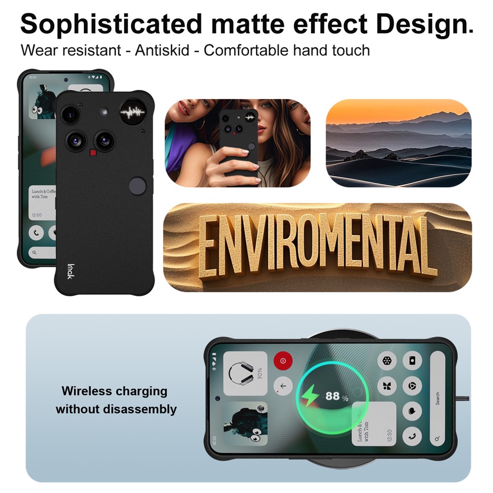 IMAK IMAK Nothing Phone 3 Skal Airbag Shockproof Svart - Teknikhallen.se