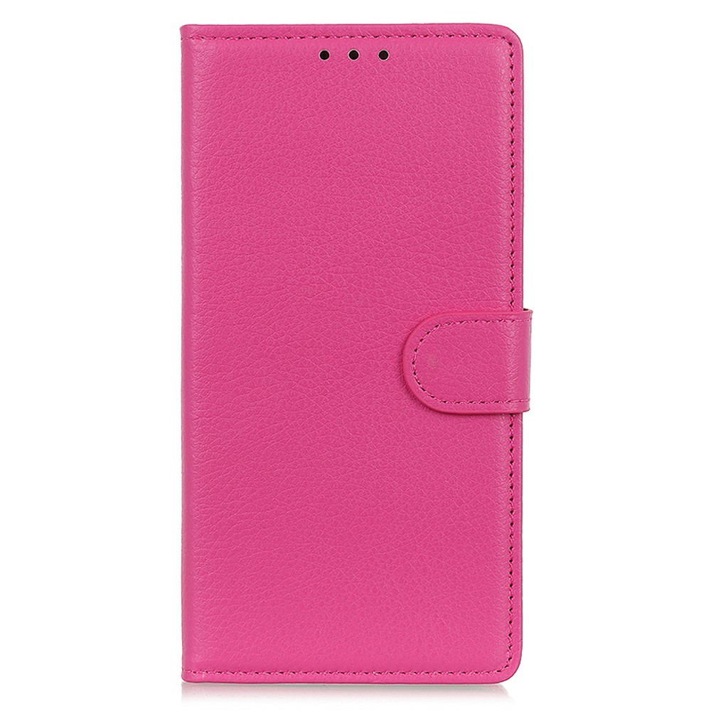  Xiaomi Redmi 15C Fodral Litchi Läder Rosa - Teknikhallen.se