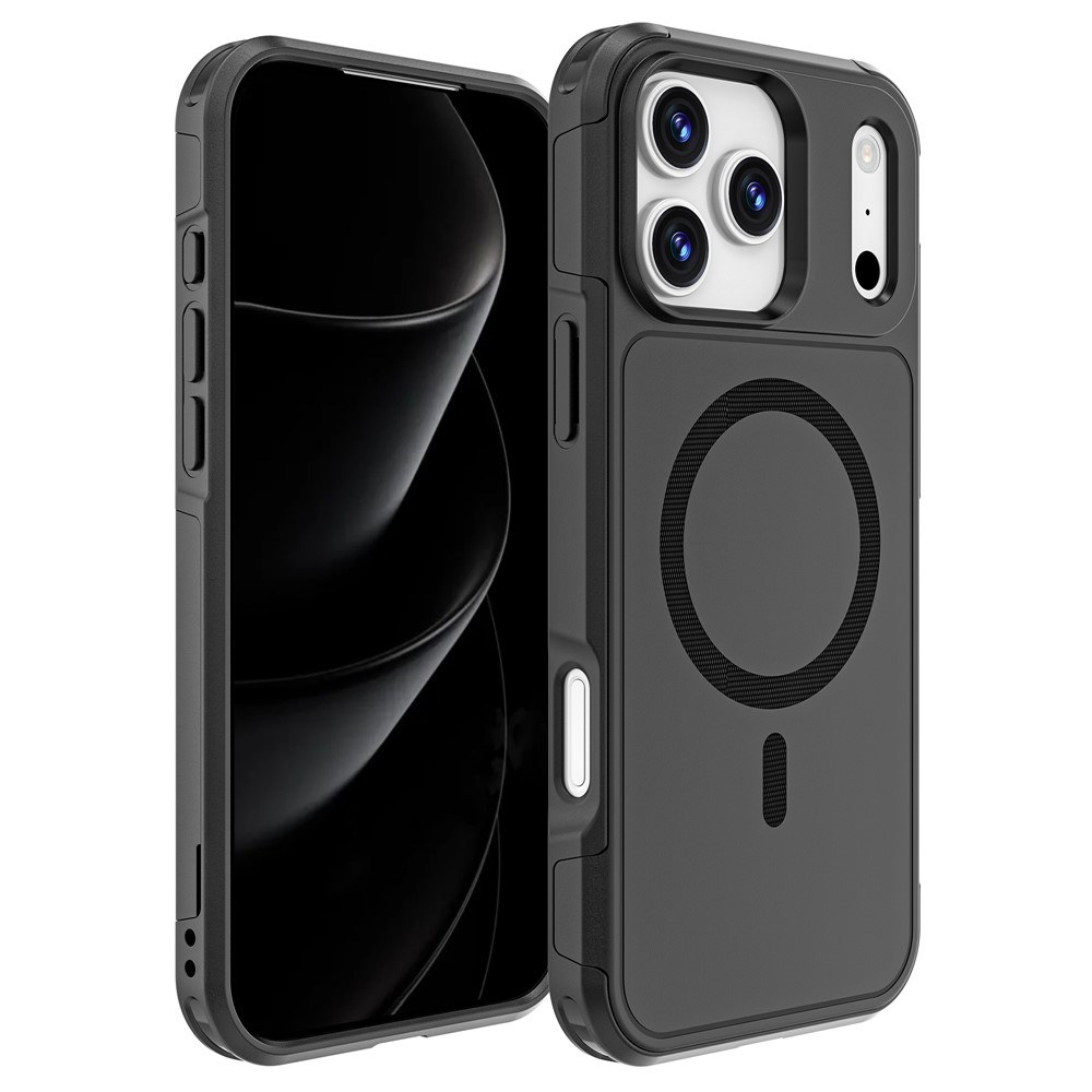  iPhone 17 Pro Max Skal MagSafe Hybrid Svart - Teknikhallen.se