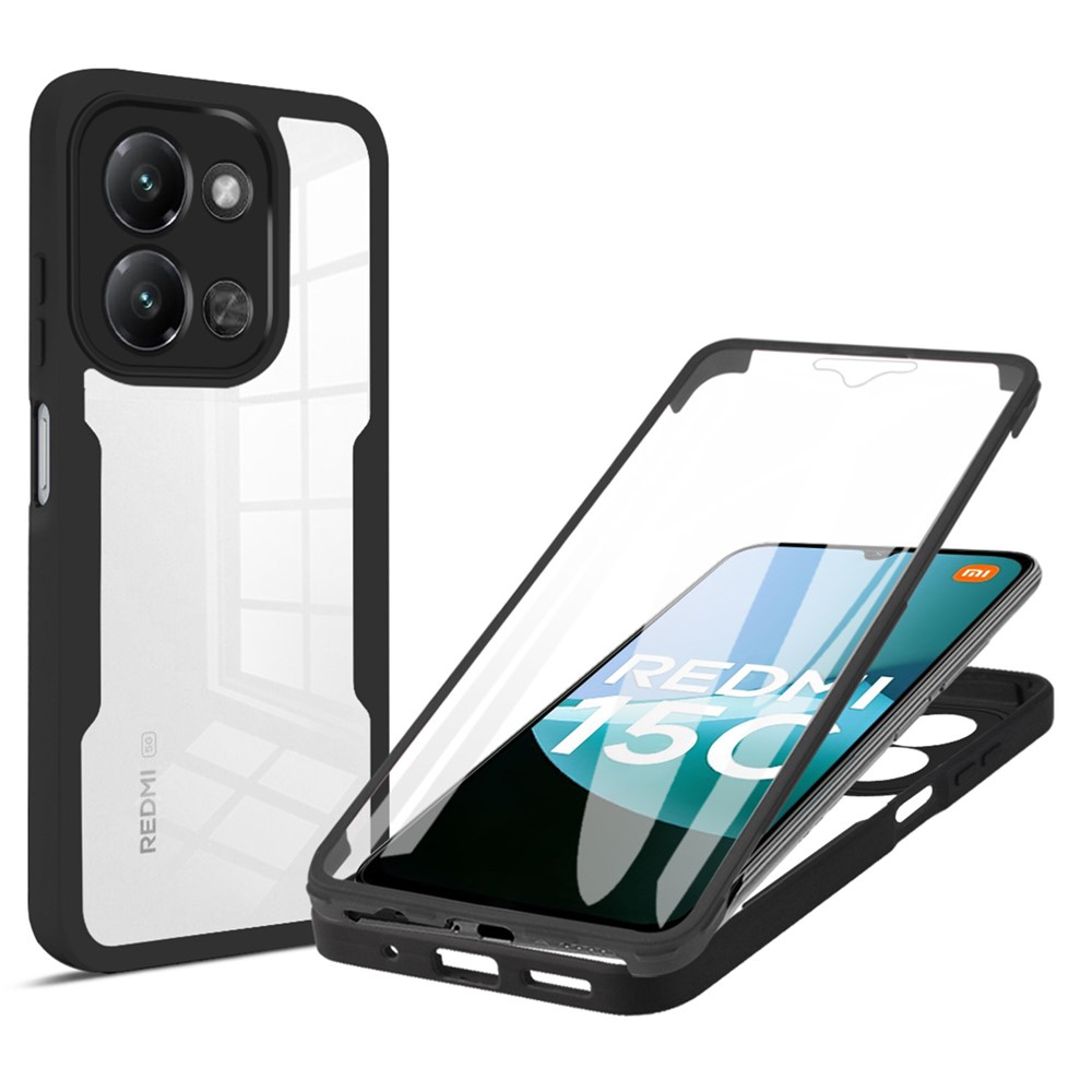  Xiaomi Redmi 15C Skal 360 Hybrid Defense Svart - Teknikhallen.se