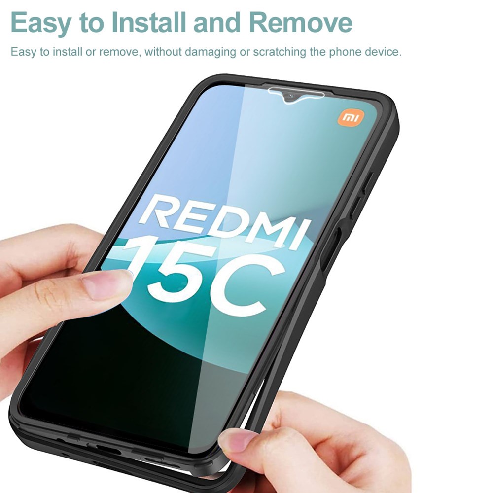  Xiaomi Redmi 15C Skal 360 Hybrid Defense Svart - Teknikhallen.se
