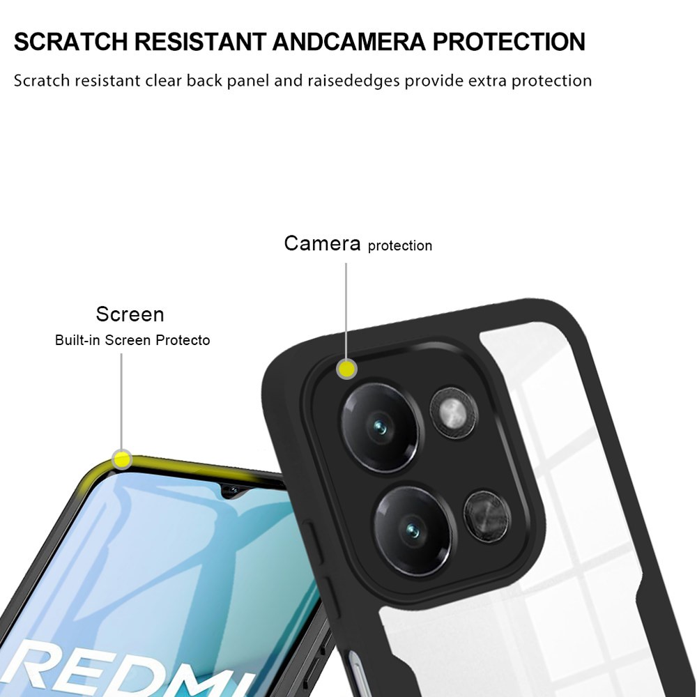  Xiaomi Redmi 15C Skal 360 Hybrid Defense Svart - Teknikhallen.se