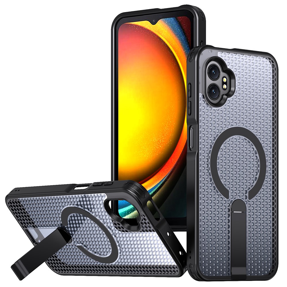  Samsung Galaxy Xcover 7 Pro Skal MagSafe Kickstand Svart - Teknikhallen.se