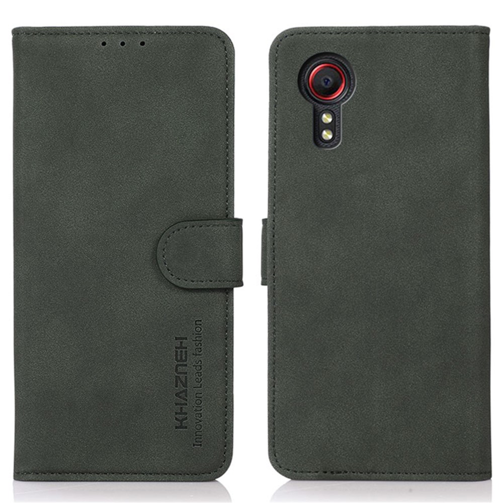 KHAZNEH KHAZNEH Samsung Galaxy Xcover 7 Fodral Läder Grön - Teknikhallen.se