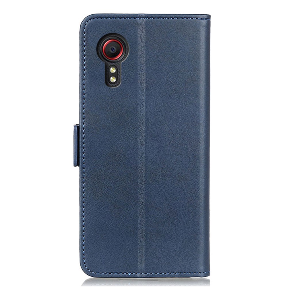  Samsung Galaxy Xcover 7 Fodral Läder Blå - Teknikhallen.se