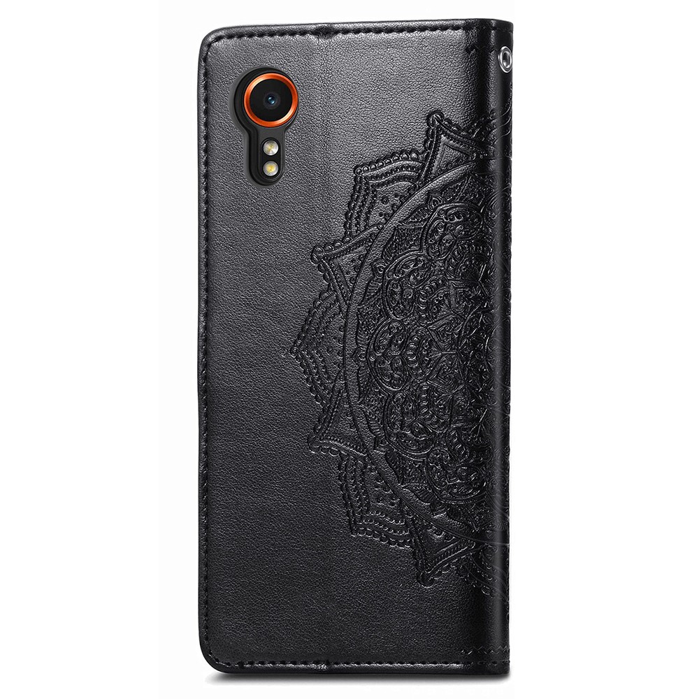  Samsung Galaxy Xcover 7 Fodral Mandala Läder Svart - Teknikhallen.se