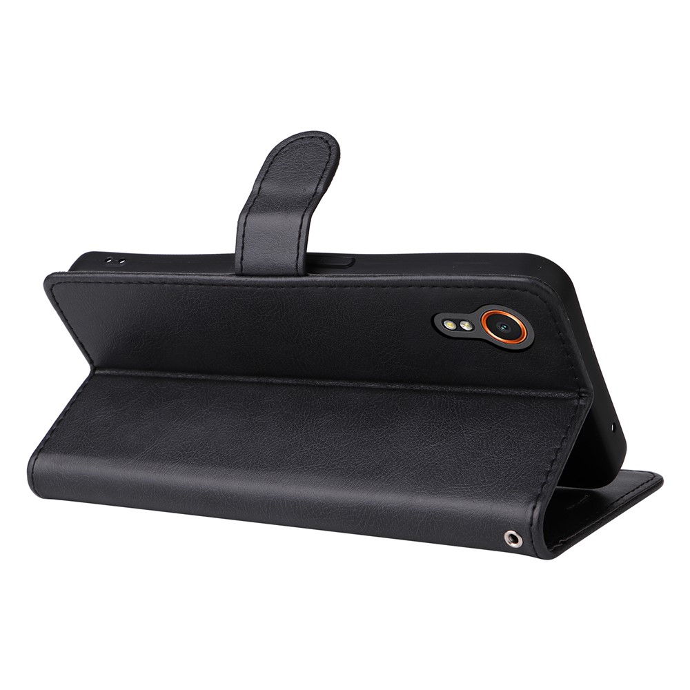  Samsung Galaxy Xcover 7 Fodral Läder Svart - Teknikhallen.se