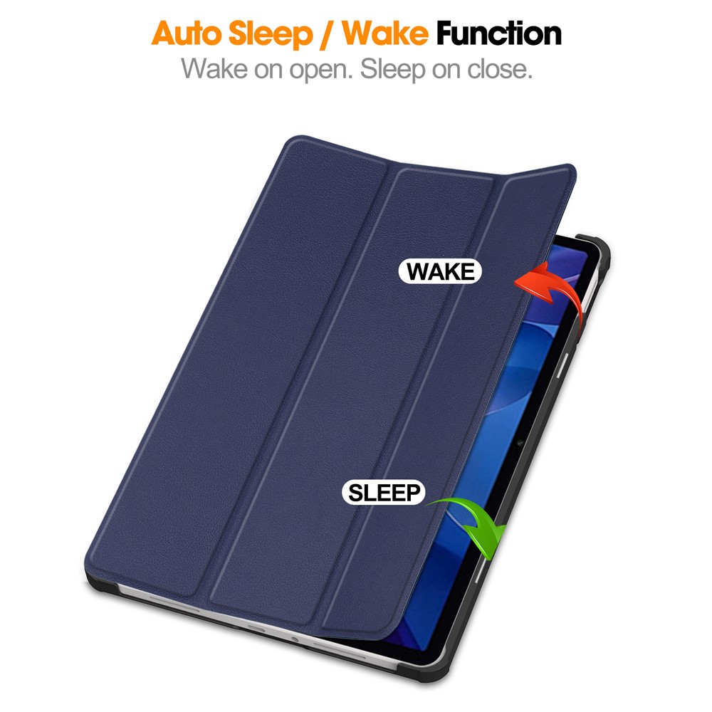  Xiaomi Redmi Pad 2 Fodral Tri-Fold Mörk Blå - Teknikhallen.se