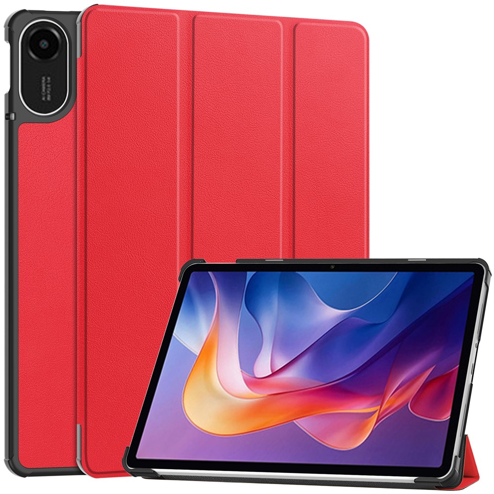  Xiaomi Redmi Pad 2 Fodral Tri-Fold Röd - Teknikhallen.se