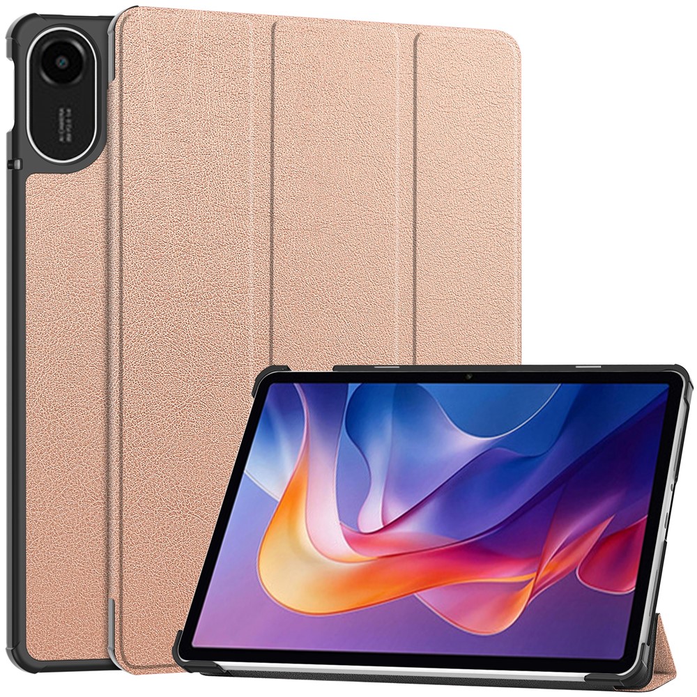  Xiaomi Redmi Pad 2 Fodral Tri-Fold Roséguld - Teknikhallen.se