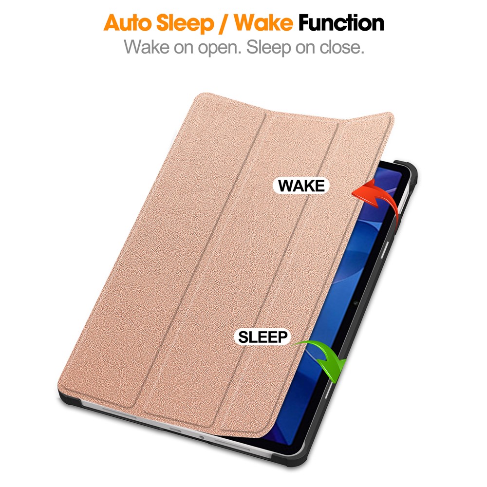  Xiaomi Redmi Pad 2 Fodral Tri-Fold Roséguld - Teknikhallen.se