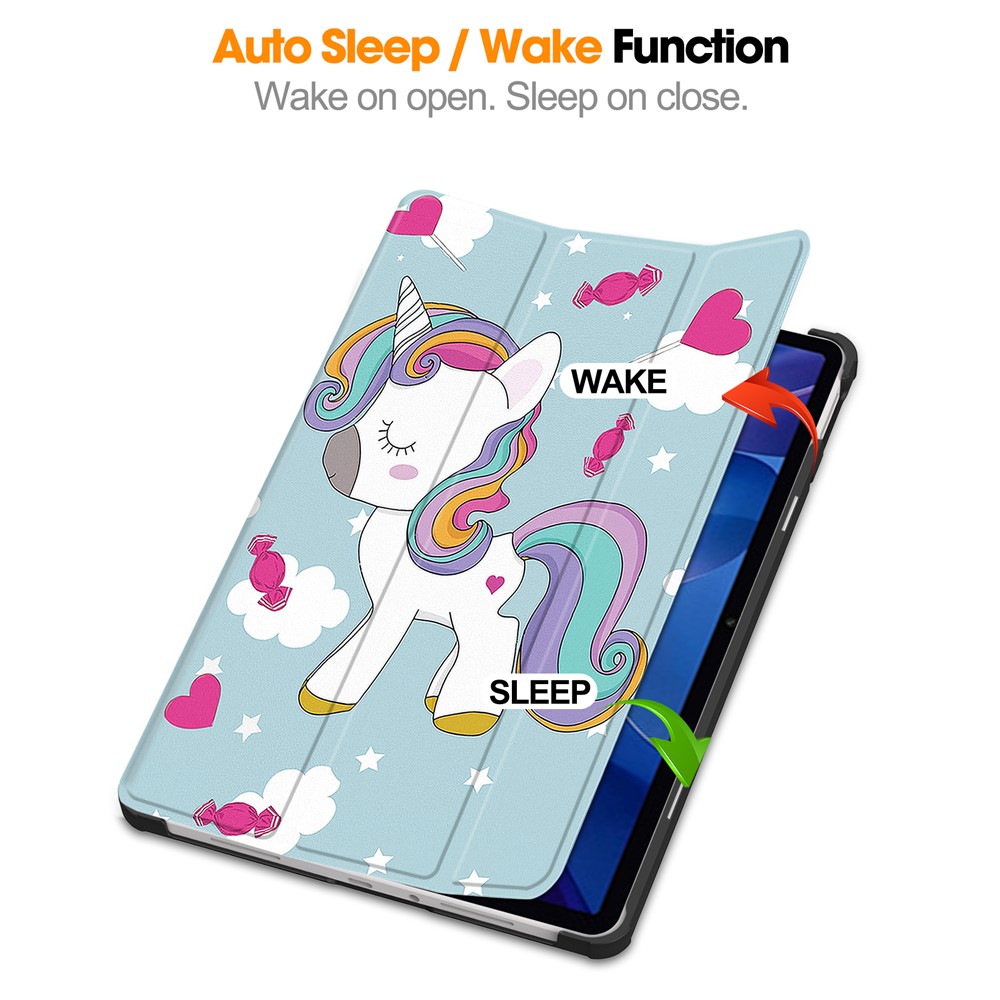  Xiaomi Redmi Pad 2 Fodral Tri-Fold Enhörning - Teknikhallen.se