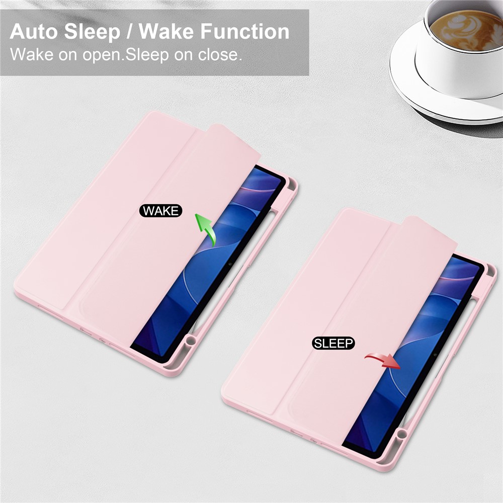  Xiaomi Redmi Pad 2 Fodral Tri-Fold Hybrid Rosa - Teknikhallen.se