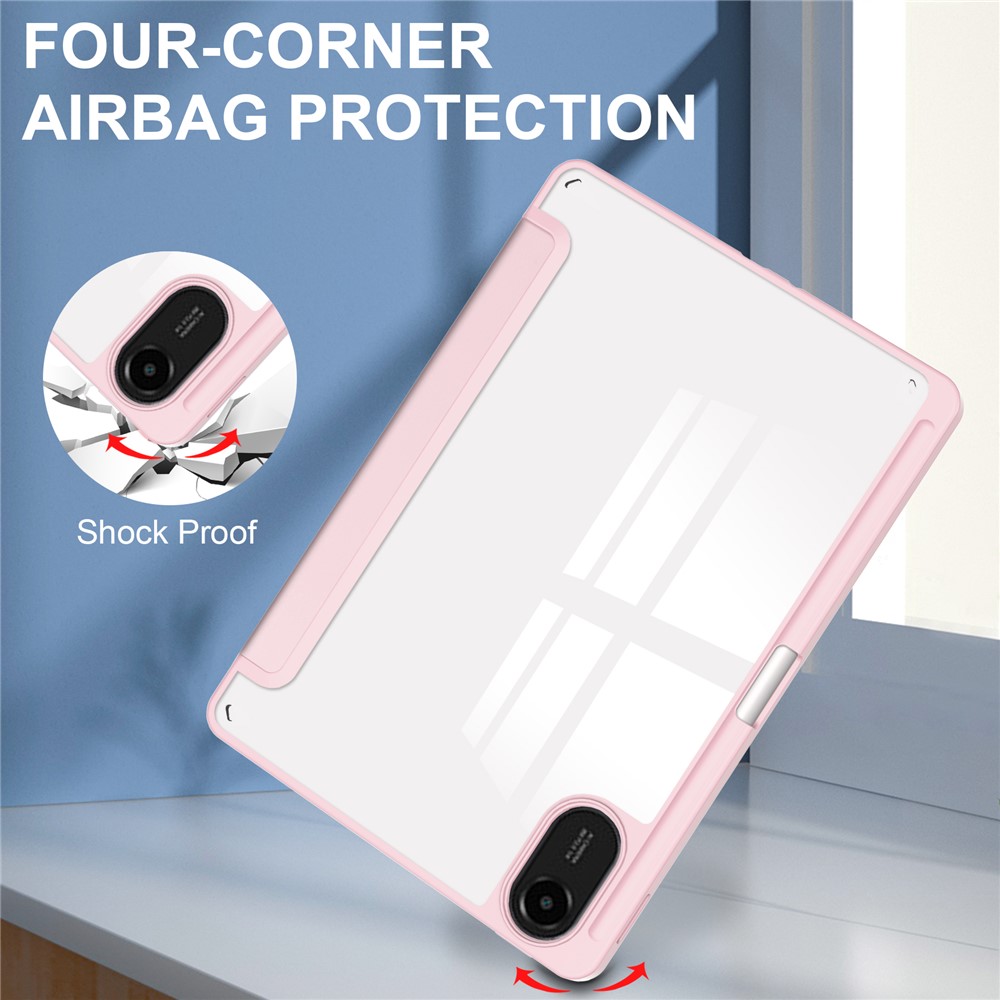  Xiaomi Redmi Pad 2 Fodral Tri-Fold Hybrid Rosa - Teknikhallen.se