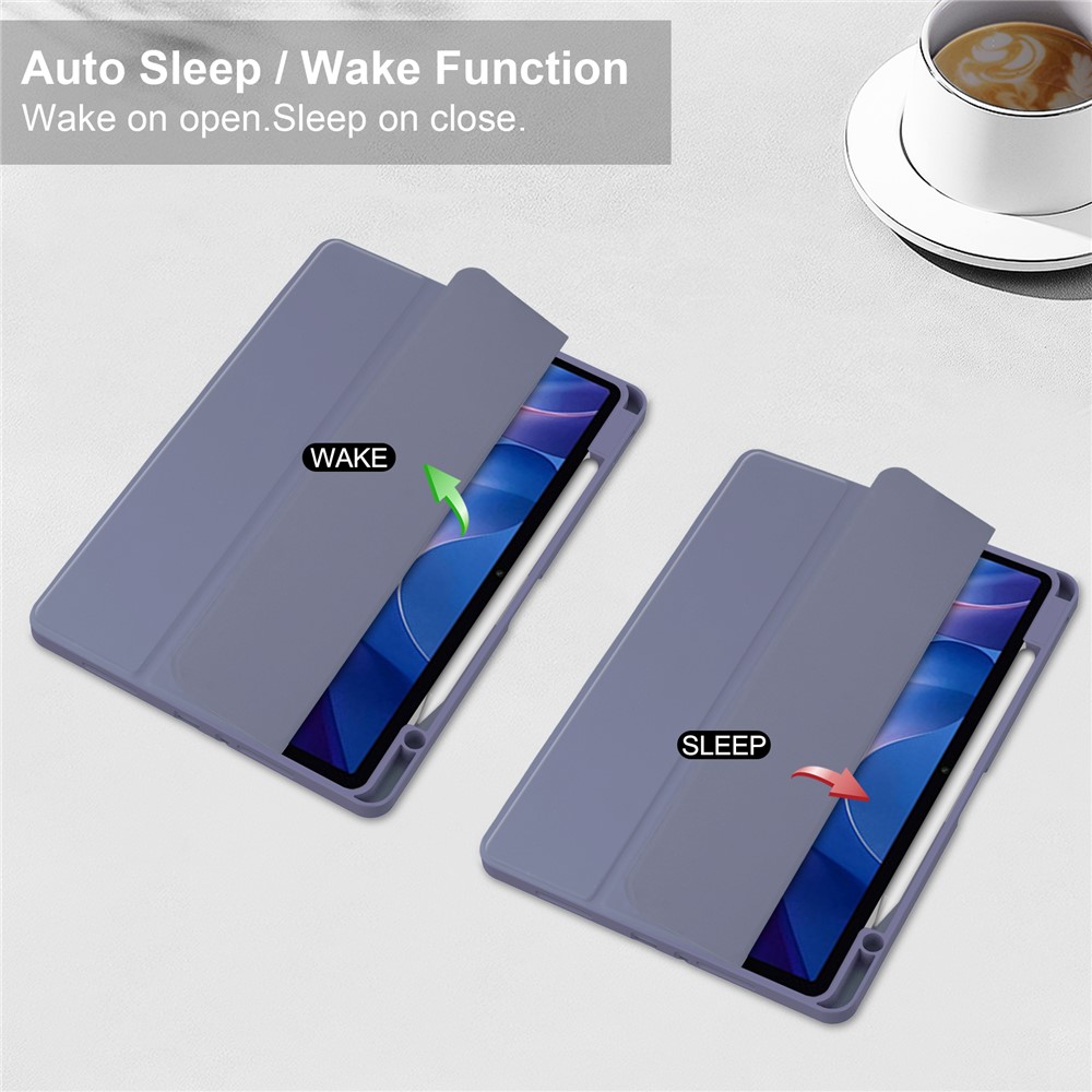  Xiaomi Redmi Pad 2 Fodral Tri-Fold Hybrid Lila - Teknikhallen.se