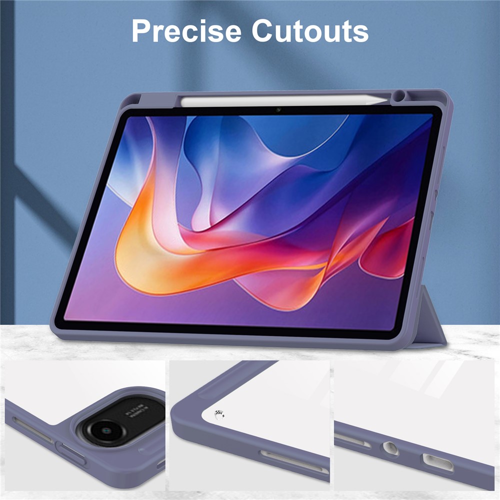  Xiaomi Redmi Pad 2 Fodral Tri-Fold Hybrid Lila - Teknikhallen.se