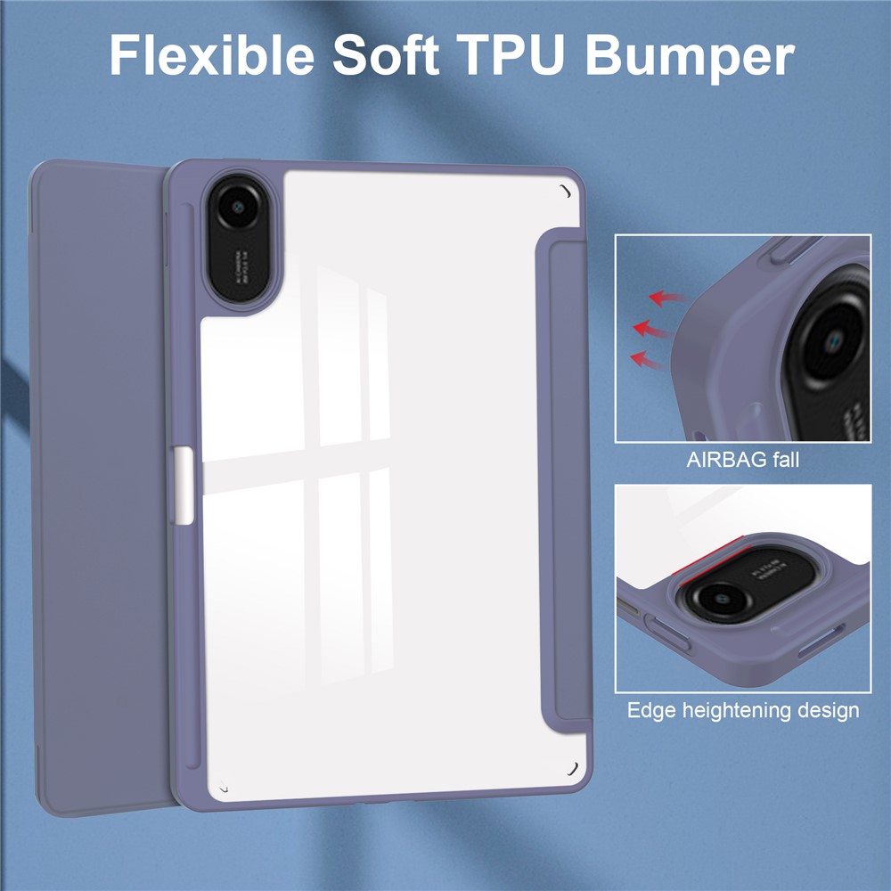  Xiaomi Redmi Pad 2 Fodral Tri-Fold Hybrid Lila - Teknikhallen.se