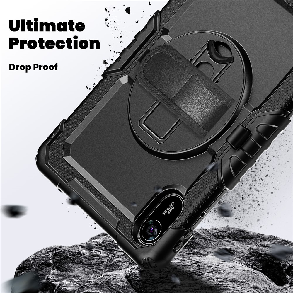  Xiaomi Redmi Pad 2 Skal 360° Kickstand Med Strap Svart - Teknikhallen.se