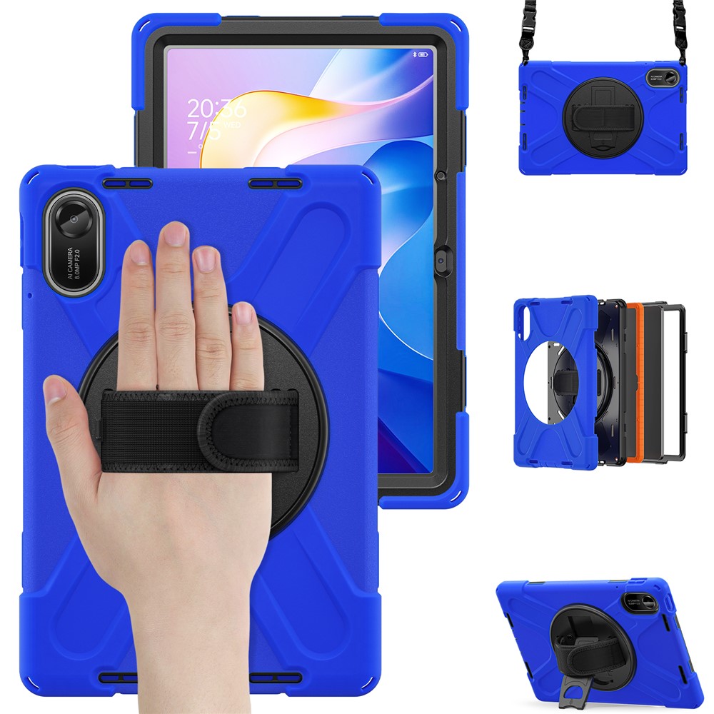  Xiaomi Redmi Pad 2 Skal 360° Kickstand Med Strap Blå - Teknikhallen.se