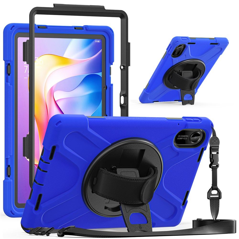  Xiaomi Redmi Pad 2 Skal 360° Kickstand Med Strap Blå - Teknikhallen.se