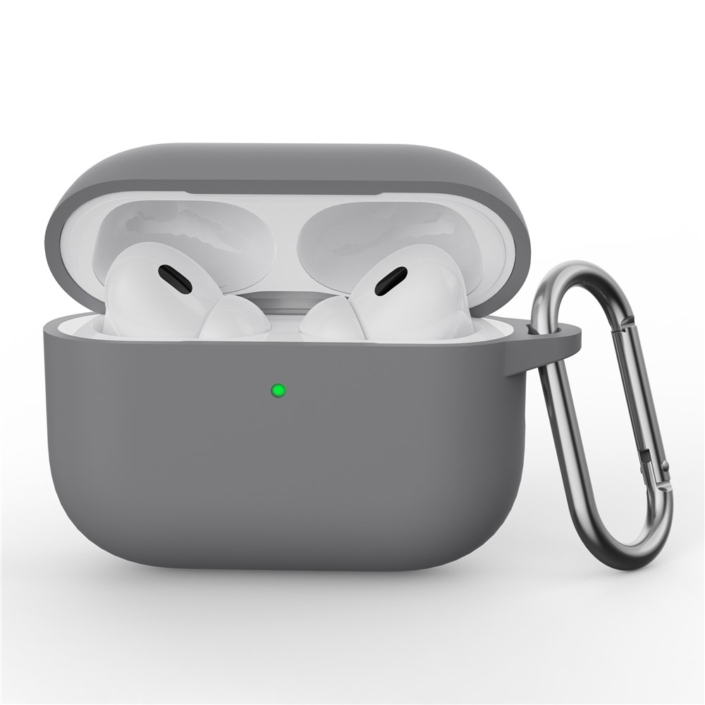  AirPods Pro 3 Skal Med Karbinhake Silikon Grå - Teknikhallen.se
