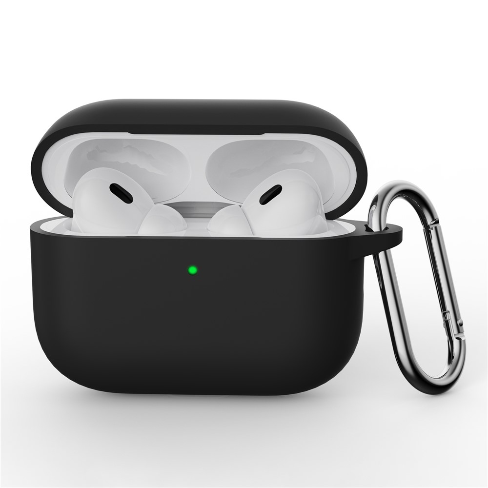  AirPods Pro 3 Skal Med Karbinhake Silikon Svart - Teknikhallen.se