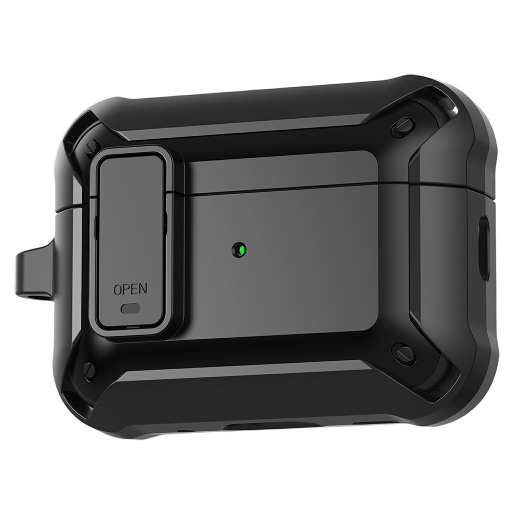  AirPods Pro 3 Skal Shockproof Hybrid Armor Svart - Teknikhallen.se