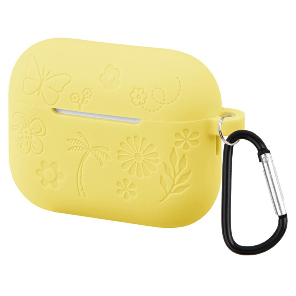  AirPods Pro 3 Skal Med Blommigt Tryck Silikon Gul - Teknikhallen.se