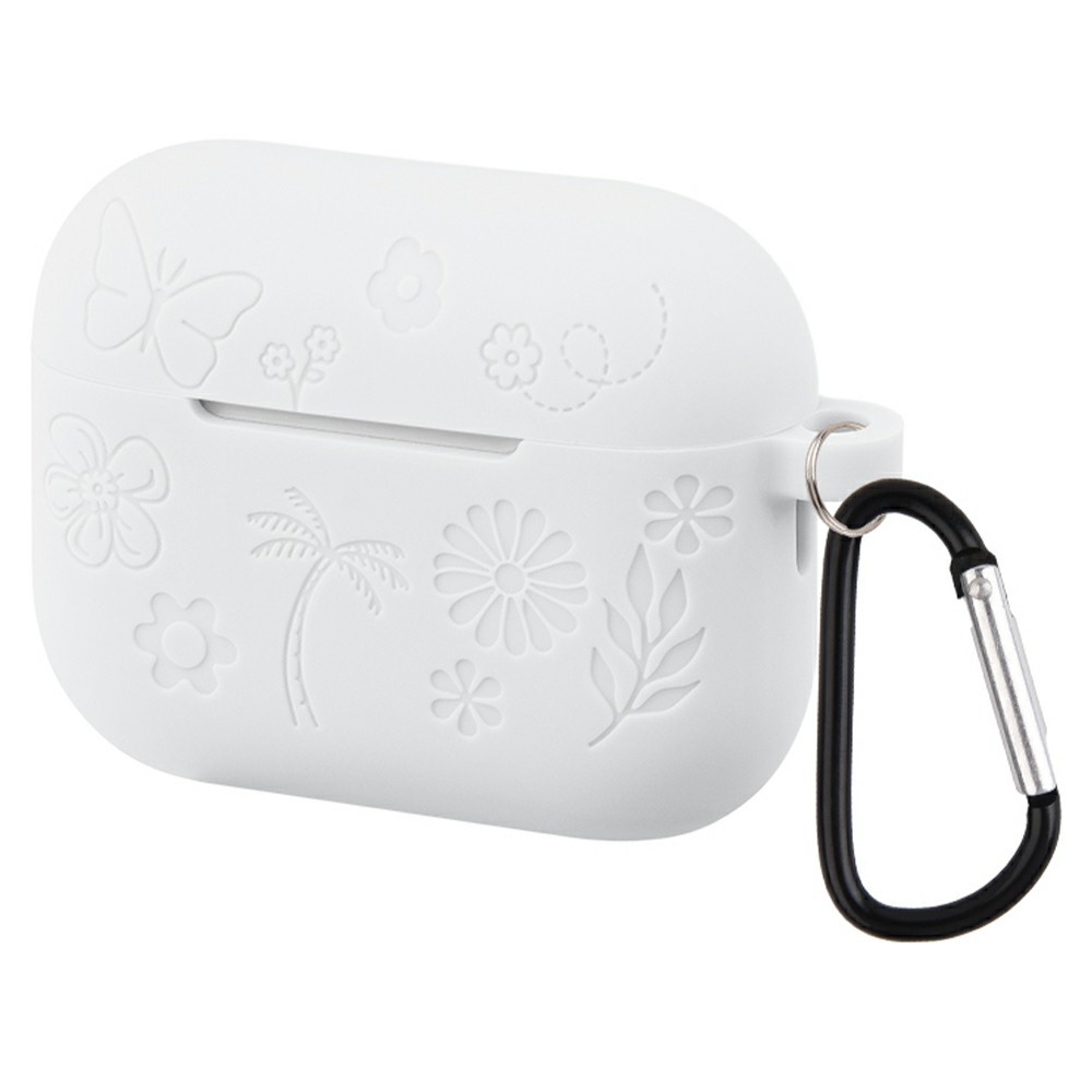 AirPods Pro 3 Skal Med Blommigt Tryck Silikon Vit - Teknikhallen.se