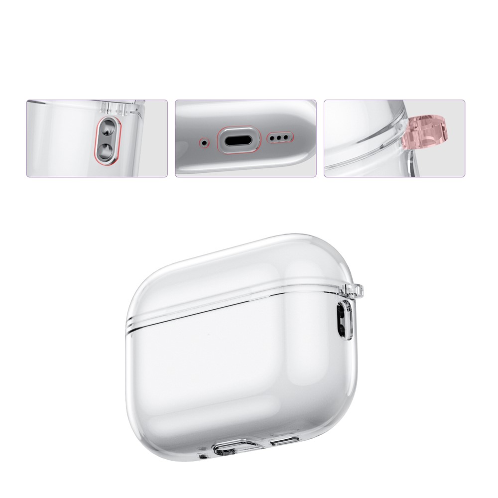  AirPods Pro 3 Skal TPU Transparent Glitter - Teknikhallen.se