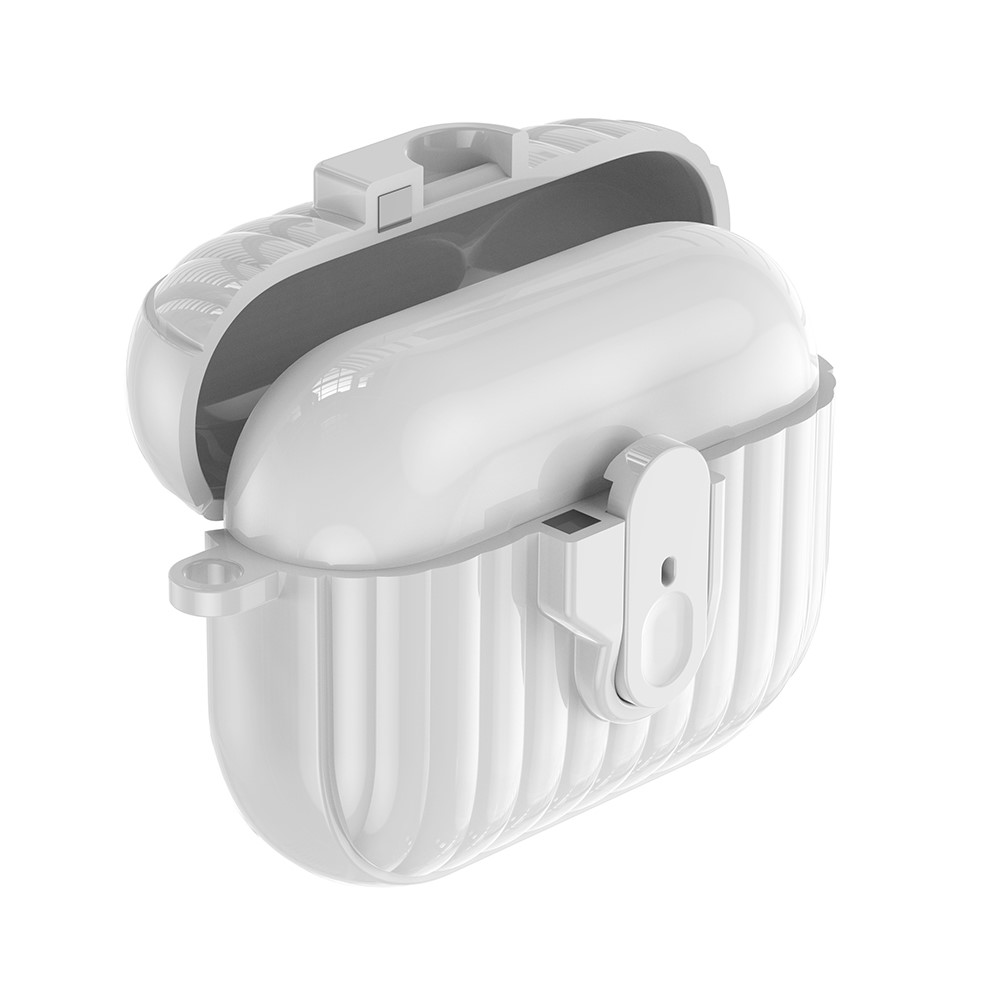  AirPods Pro 3 Skal Hybrid Shell Texture Vit - Teknikhallen.se