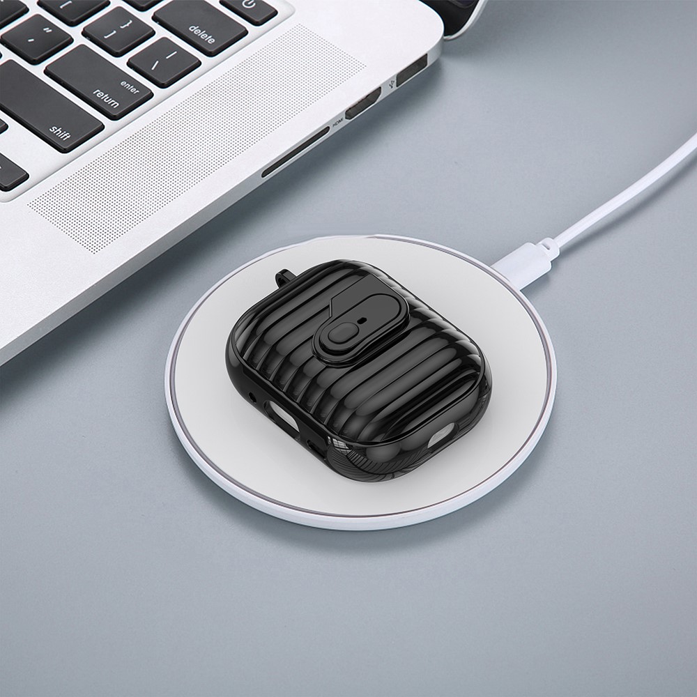  AirPods Pro 3 Skal Hybrid Shell Texture Svart - Teknikhallen.se