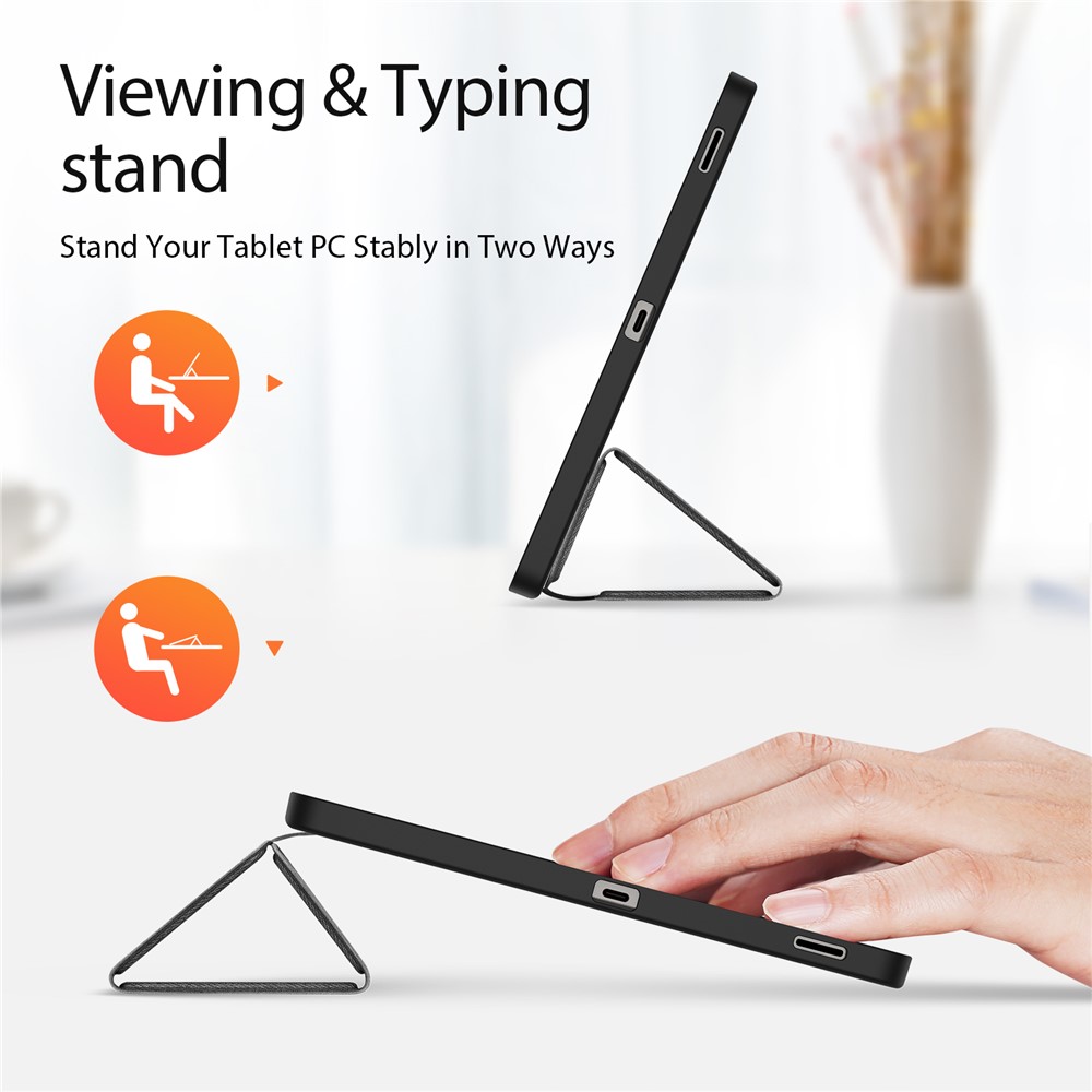 DUX DUCIS DUX DUCIS Galaxy Tab S10 FE Plus Fodral DOMO Tri-Fold Svart - Teknikhallen.se