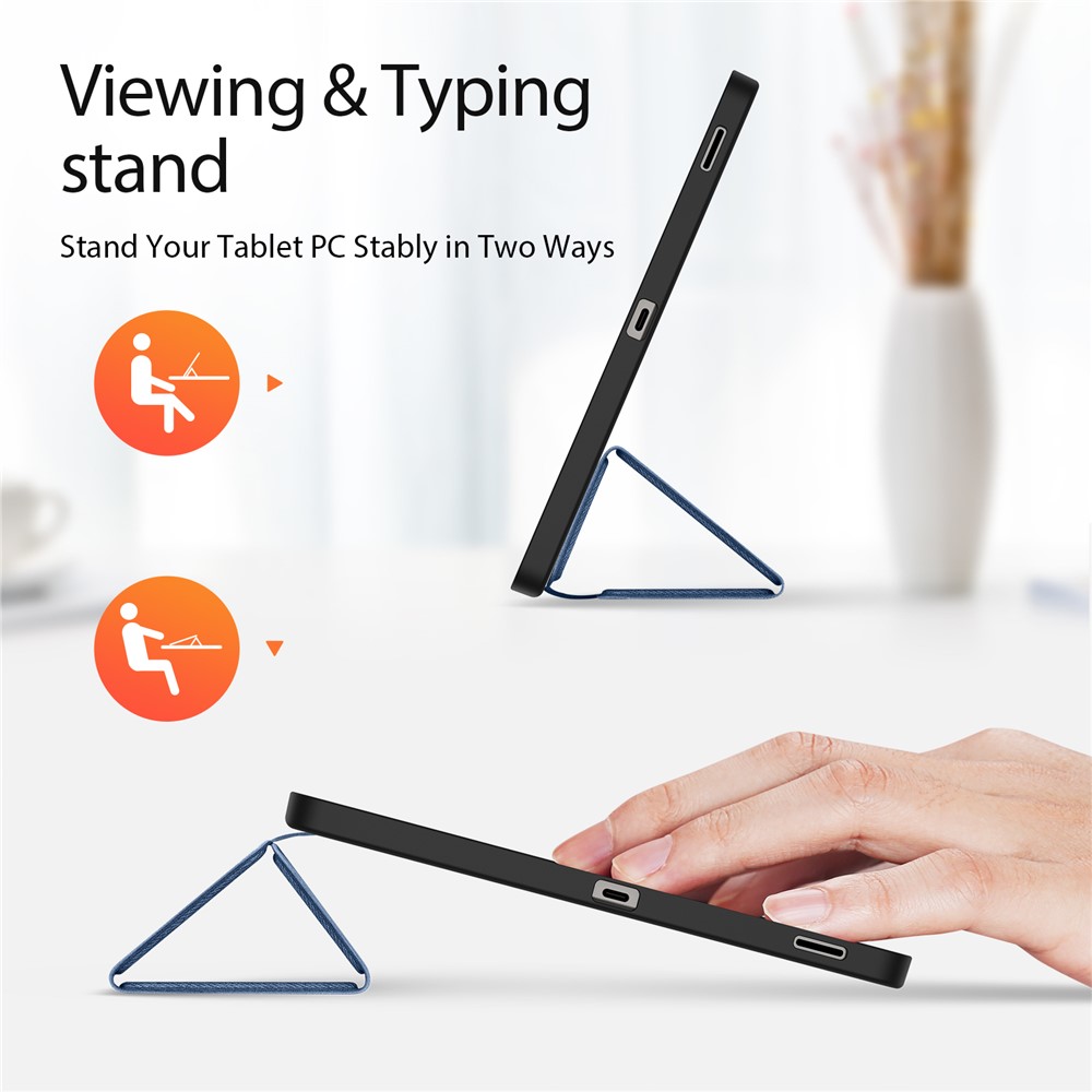 DUX DUCIS DUX DUCIS Galaxy Tab S10 FE Plus Fodral DOMO Tri-Fold Blå - Teknikhallen.se