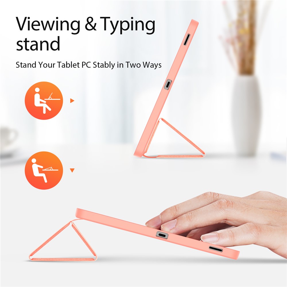 DUX DUCIS DUX DUCIS Galaxy Tab S10 FE Plus Fodral DOMO Tri-Fold Rosa - Teknikhallen.se