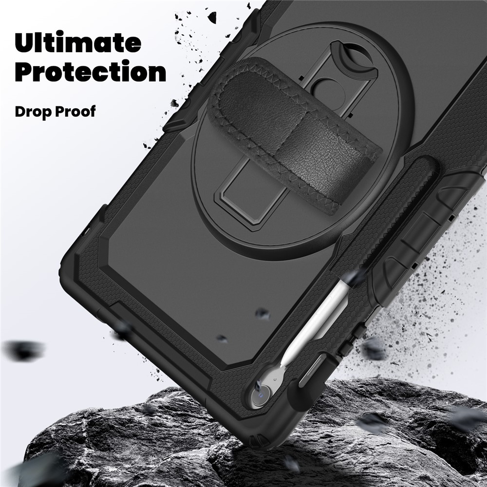  Galaxy Tab S10 FE Plus Skal 360 Shockproof Hybrid Kickstand Svart - Teknikhallen.se