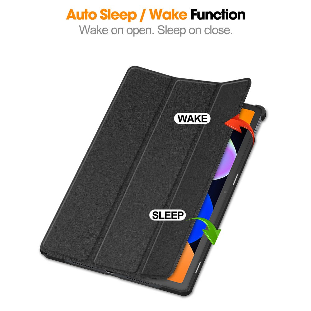  Lenovo Idea Tab Fodral Tri-Fold Läder Svart - Teknikhallen.se