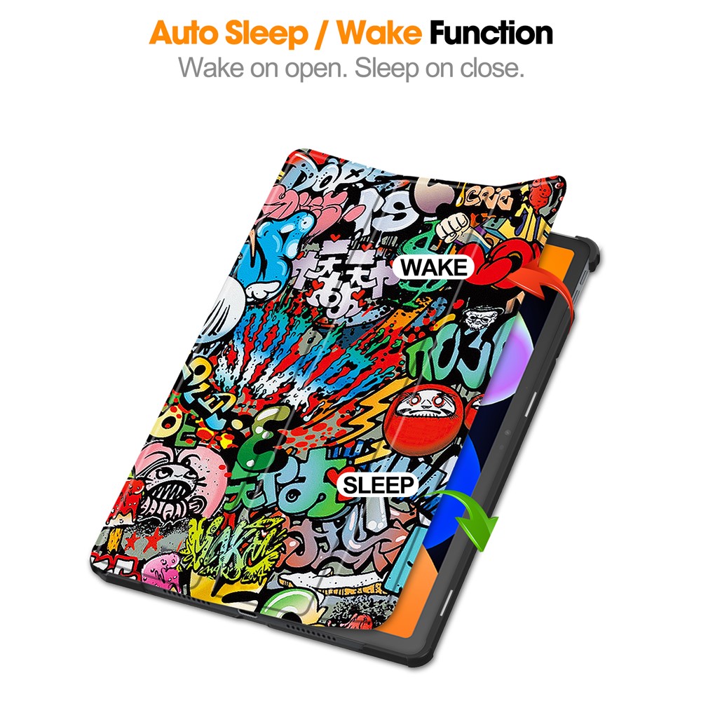  Lenovo Idea Tab Fodral Tri-Fold Graffiti - Teknikhallen.se