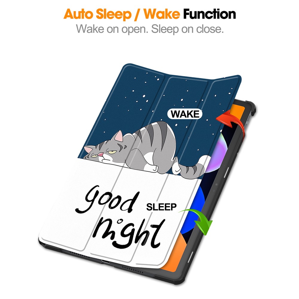  Lenovo Idea Tab Fodral Tri-Fold Katt - Teknikhallen.se