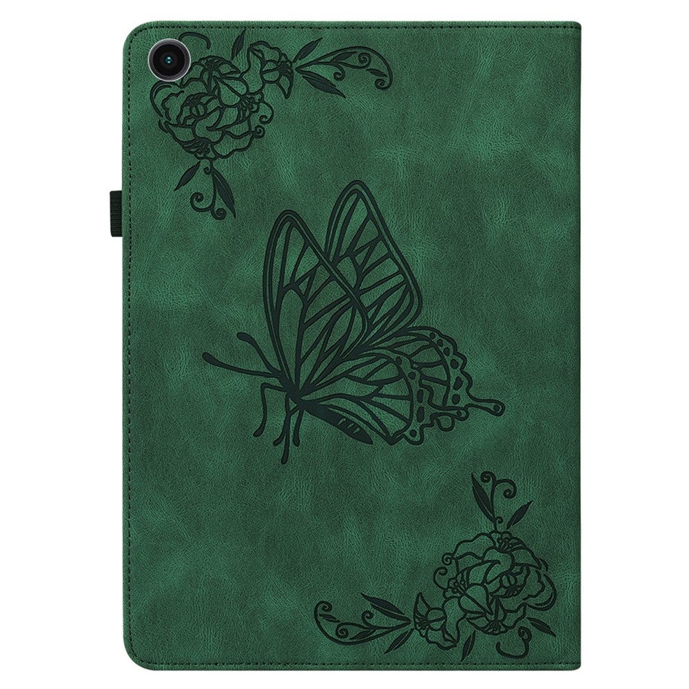  Samsung Galaxy Tab A11 / A9 Fodral Butterfly Flower Grön - Teknikhallen.se