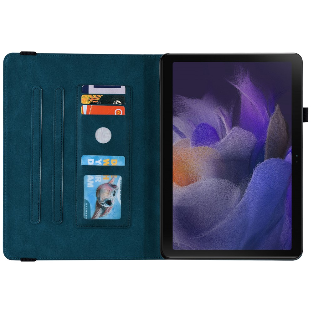  Samsung Galaxy Tab A11 / A9 Fodral Butterfly Flower Blå - Teknikhallen.se