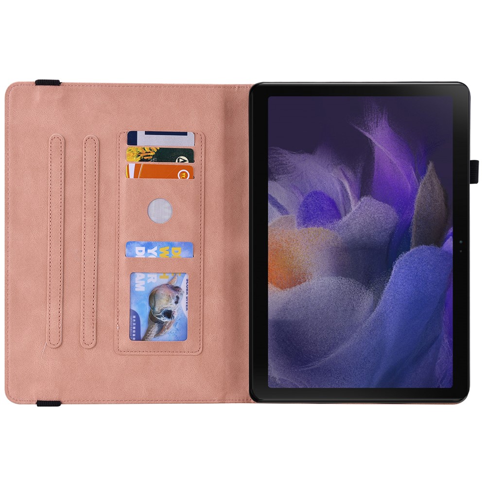 Samsung Galaxy Tab A11 / A9 Fodral Butterfly Flower Rosa - Teknikhallen.se