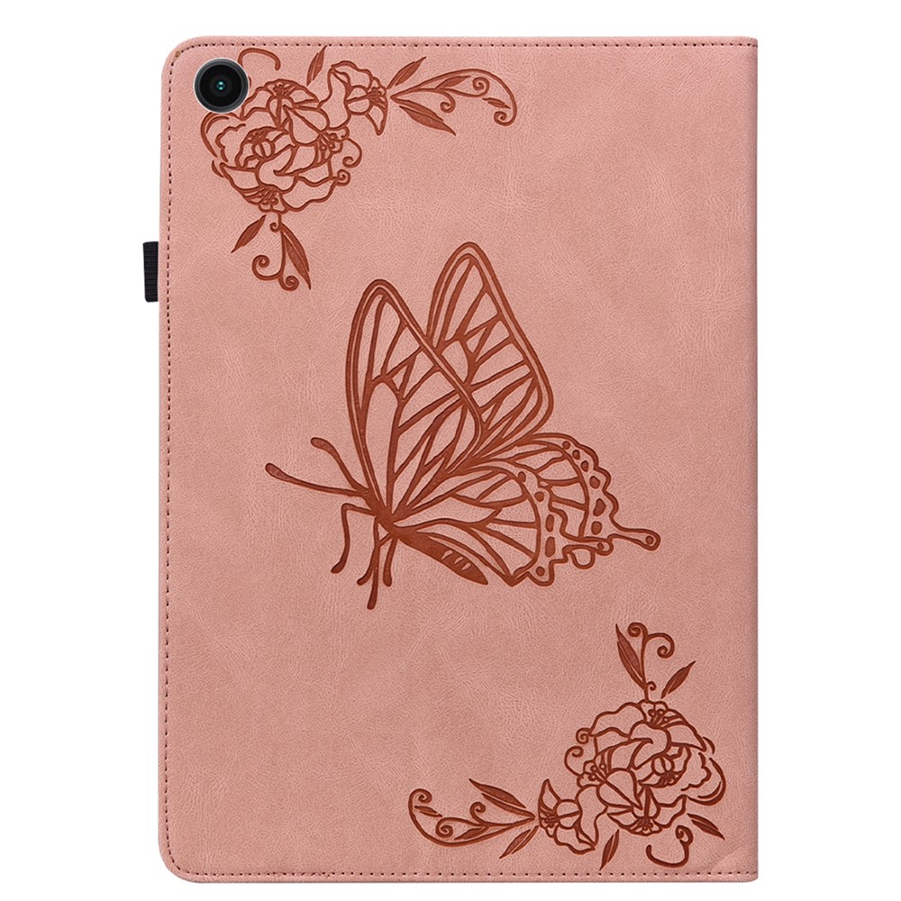 Samsung Galaxy Tab A11 / A9 Fodral Butterfly Flower Rosa - Teknikhallen.se