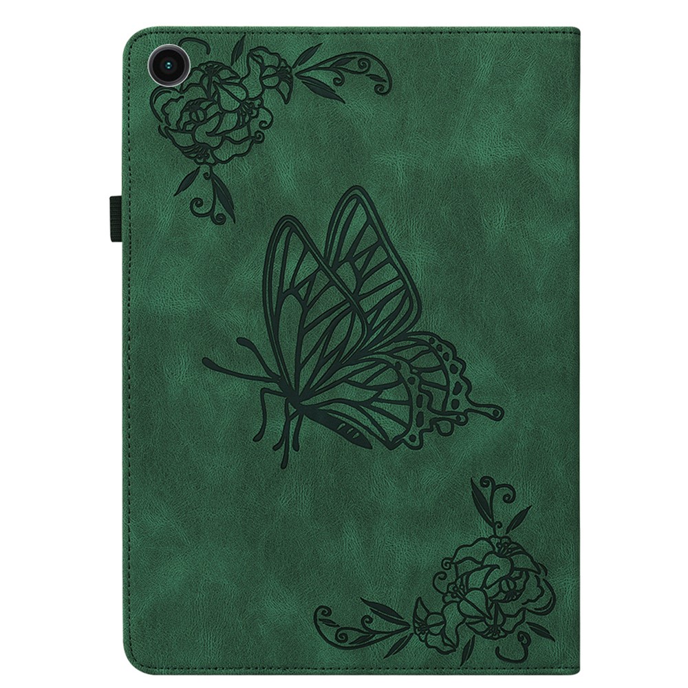  Samsung Galaxy Tab A11 Plus Fodral Butterfly Flower Grön - Teknikhallen.se