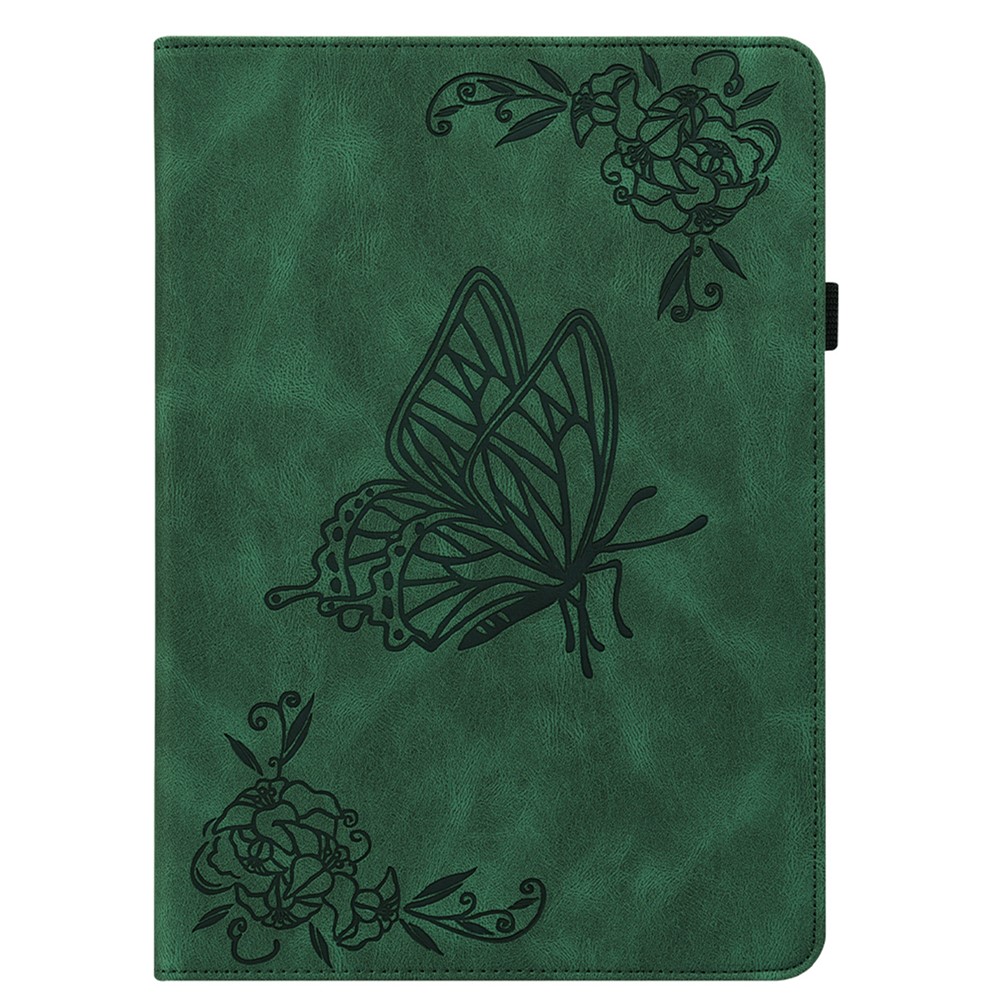  Samsung Galaxy Tab A11 Plus Fodral Butterfly Flower Grön - Teknikhallen.se