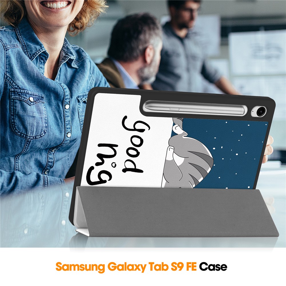  Samsung Galaxy Tab S10 Lite Fodral Tri-Fold Katt - Teknikhallen.se