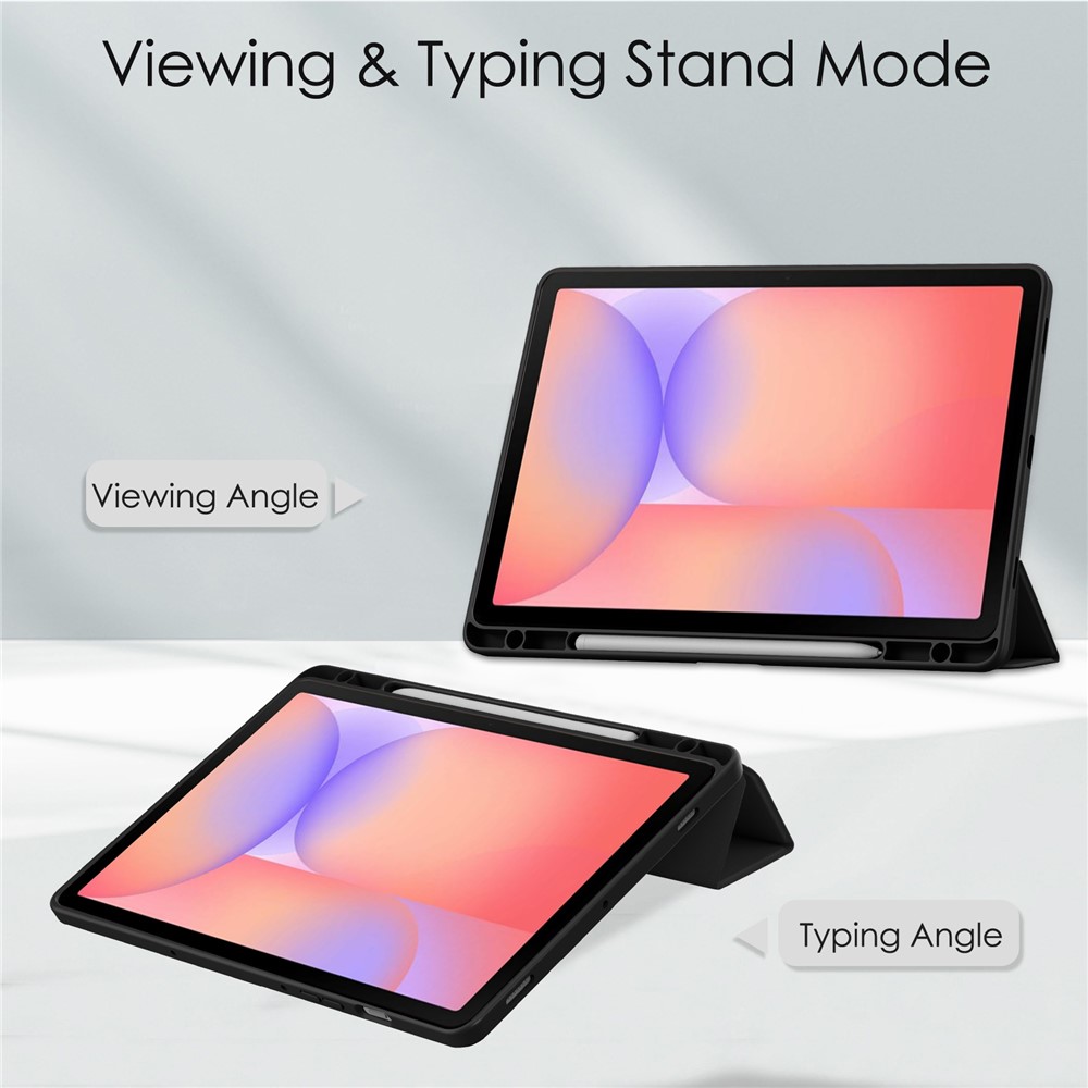  Samsung Galaxy Tab S10 Lite Fodral Tri-Fold Hybrid Svart - Teknikhallen.se