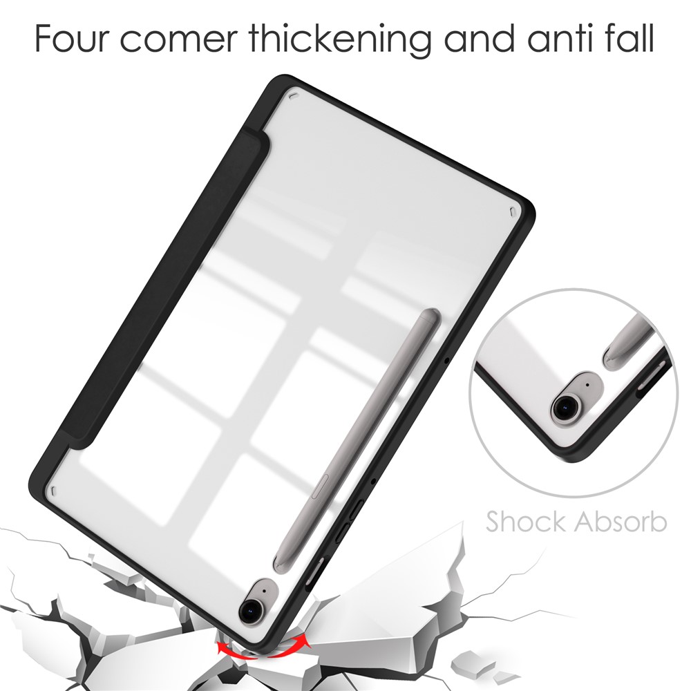  Samsung Galaxy Tab S10 Lite Fodral Tri-Fold Hybrid Svart - Teknikhallen.se